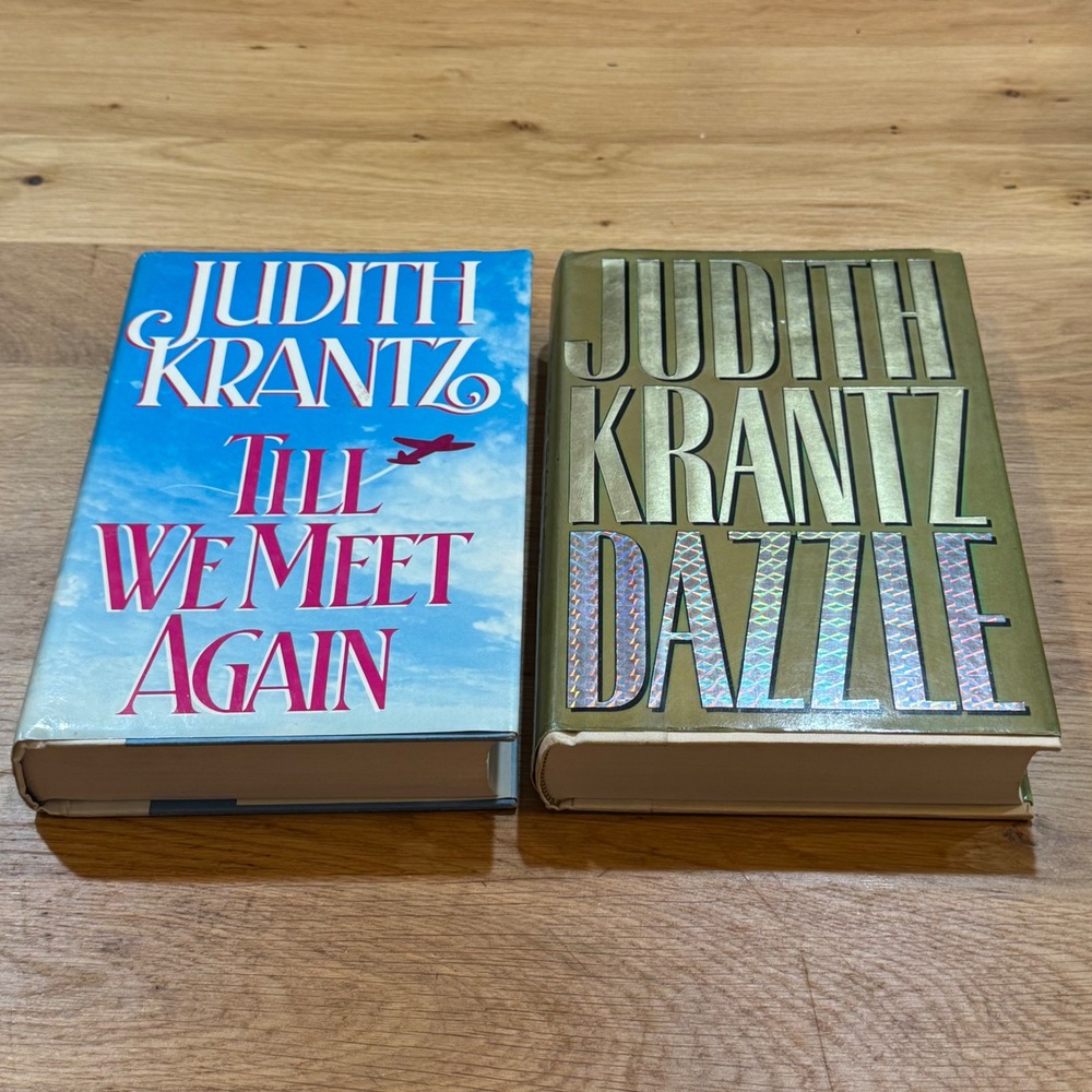 Judith Krantz Hardcover Book Lot Dazzle and Till We Meet Again First Editions